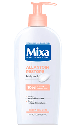 Mixa Allantoin Restore nyugtató testápoló tej nagyon száraz bőrre