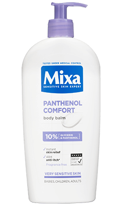 Mixa Panthenol Comfort bőrnyugtató testápoló nagyon érzékeny bőrre
