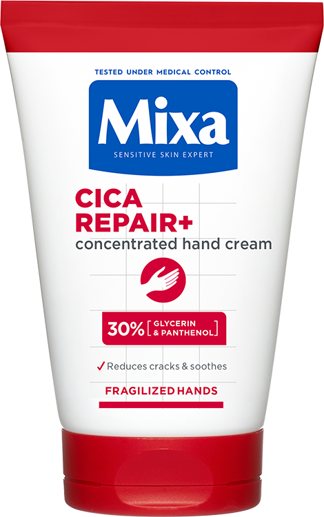 Mixa Cica Repair+ kézkrém igénybevett kezekre